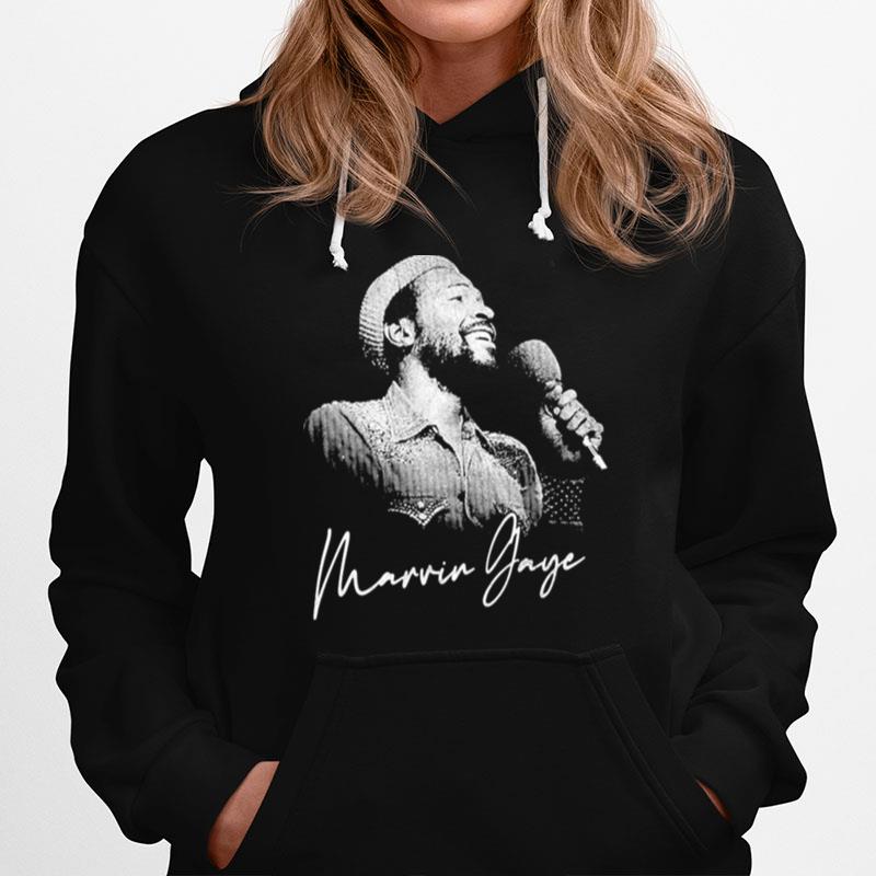 White Art Moment On Stage Marvin Gaye Hoodie