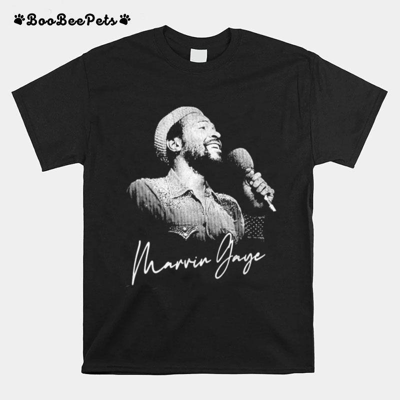 White Art Moment On Stage Marvin Gaye T-Shirt