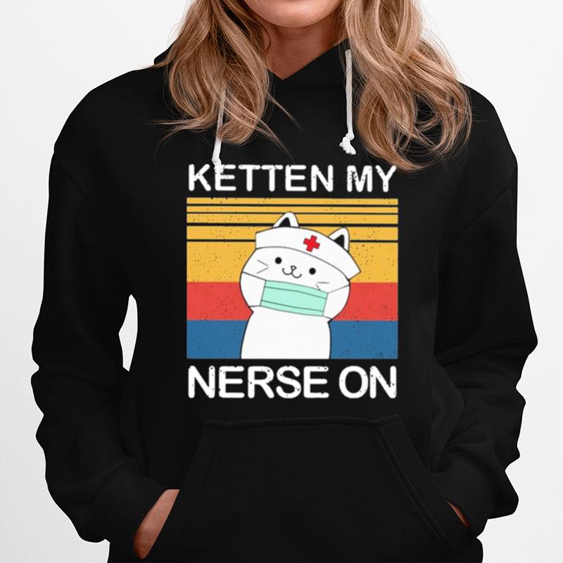 White Cat Ketten My Nurse On Vintage Hoodie