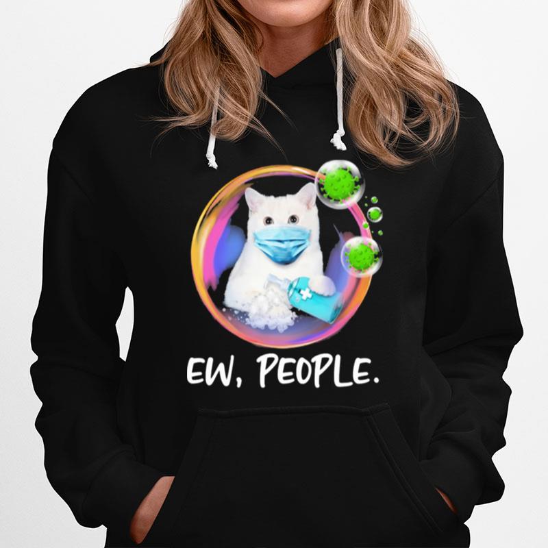 White Cat Safety Bubble Face Mask Ew People Hoodie