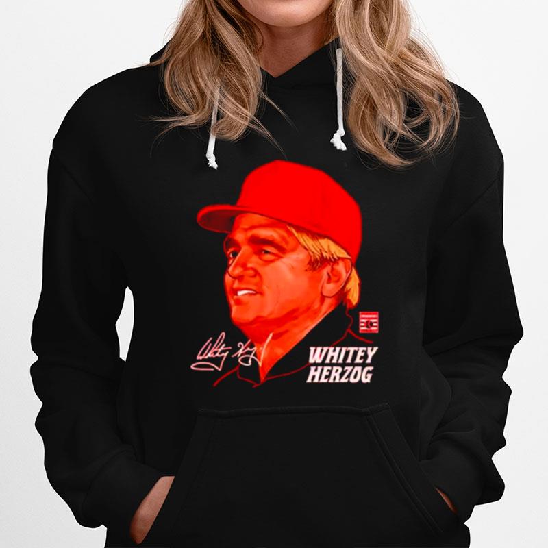 Whitey Herzog St. Louis Profile Baseball Hoodie