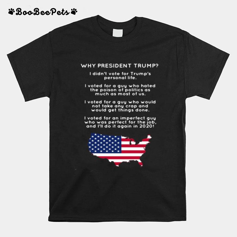 Why President Trump I Didnt Vote For Trumps Personal Life T-Shirt