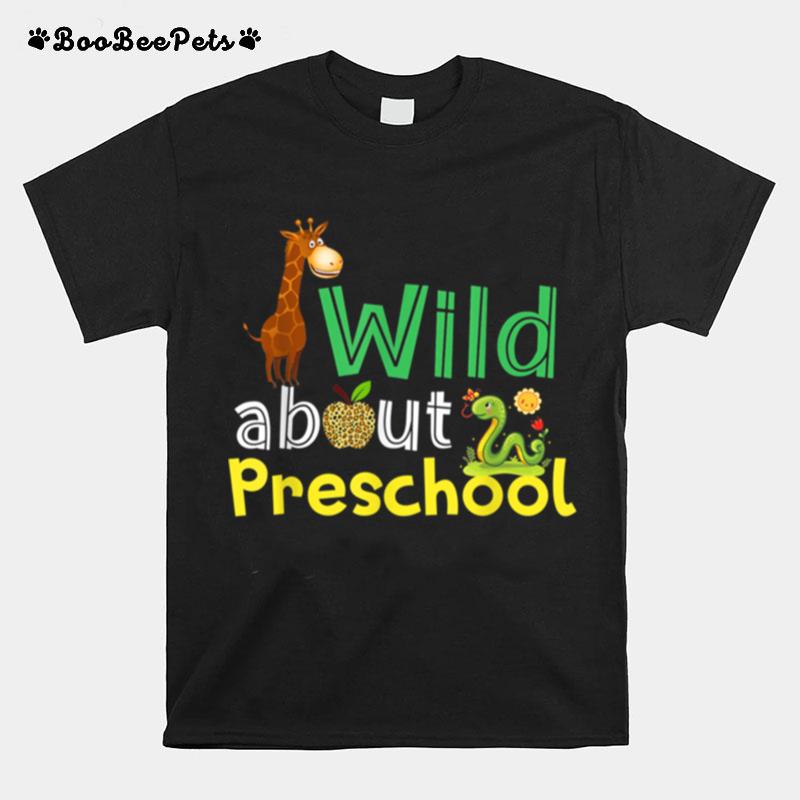 Wild About Preschool Zoo Boys Girls Student T-Shirt