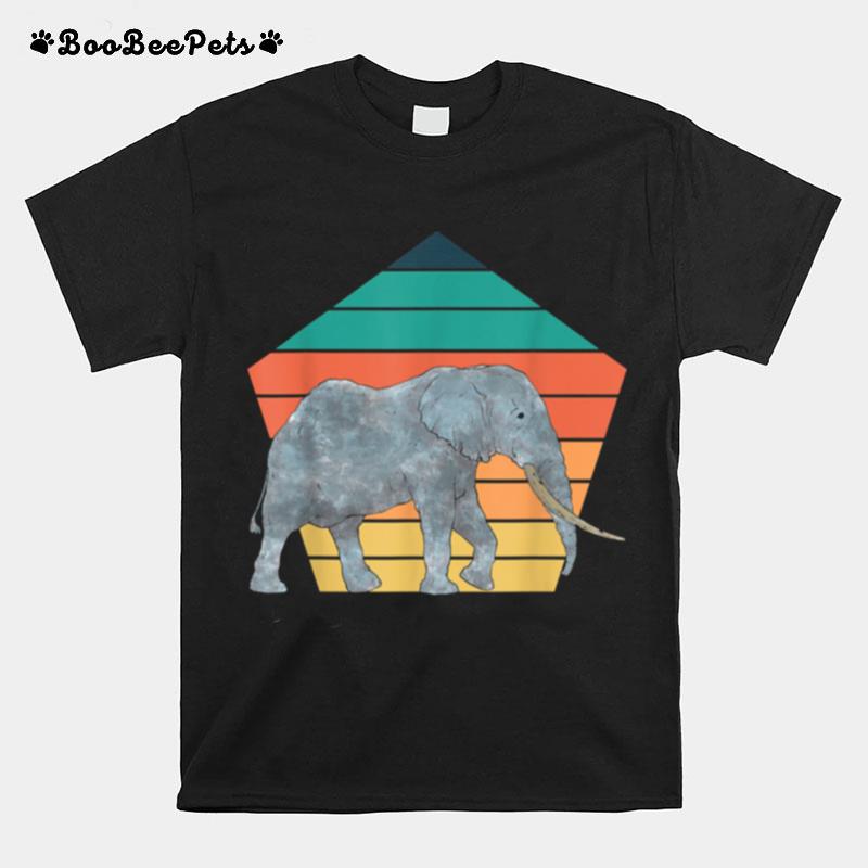 Wildlife Africa Safari Retro Zoo Animal Elephant T-Shirt