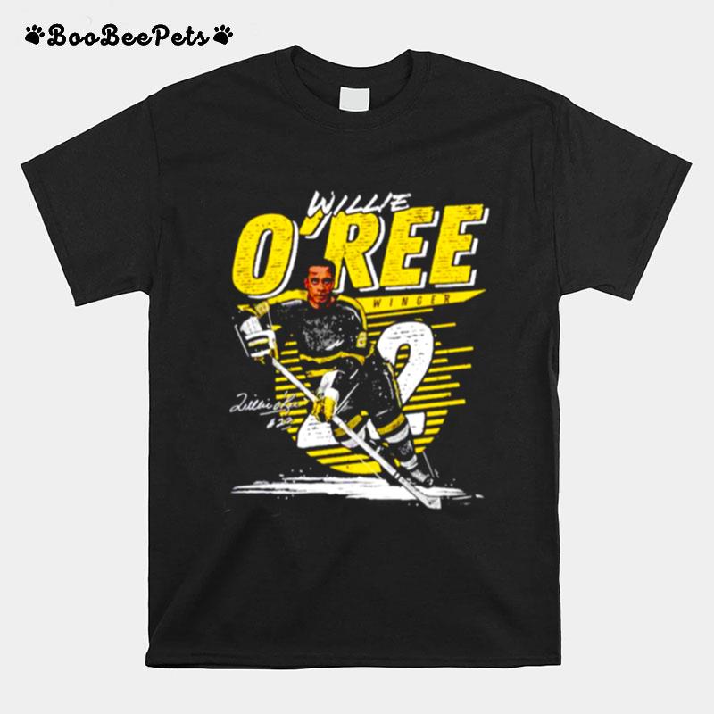 Willie Oree Boston Bruins Comet Signature T-Shirt