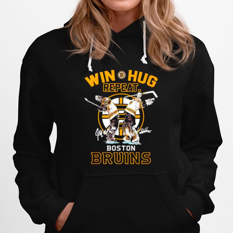 Win Hug Repeat Boston Bruins Signature Hoodie
