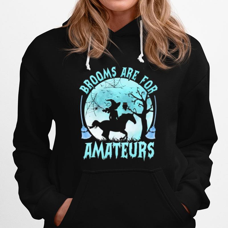 Witch Reading Horse Brooms Are For Amateurs Halloween Hoodie