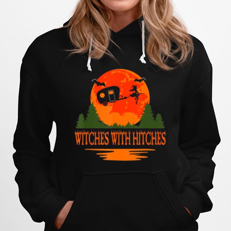 Witches With Hitches Halloween Camping Scary Hoodie