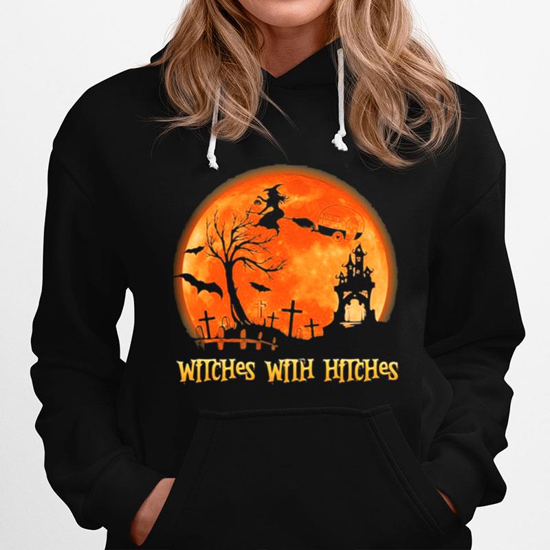 Witches With Hitches Sunset Halloween Hoodie