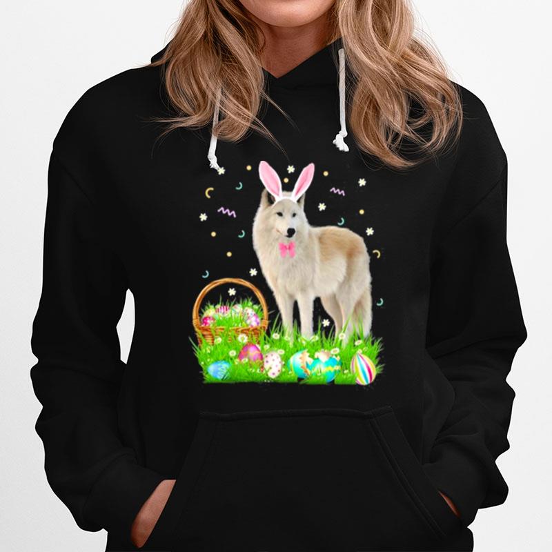 Wolf Easter Day Bunny Eggs Easter Costume Hoodie