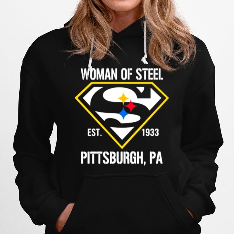 Woman Of Steel Est 1933 Pittsburgh Superman Hoodie