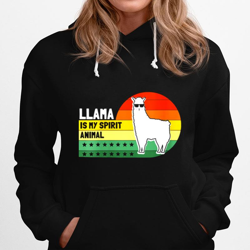 Womens Sarcastic Spirit Lovable Animal Of Llamas Saying Hoodie