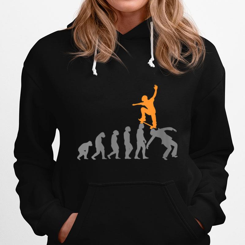 Womens Skateboard Skater Skating Evolution Skateboarder Hoodie