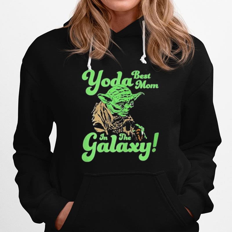 Womens Star Wars Mothers Day Yoda Best Mom In The Galaxy Hoodie