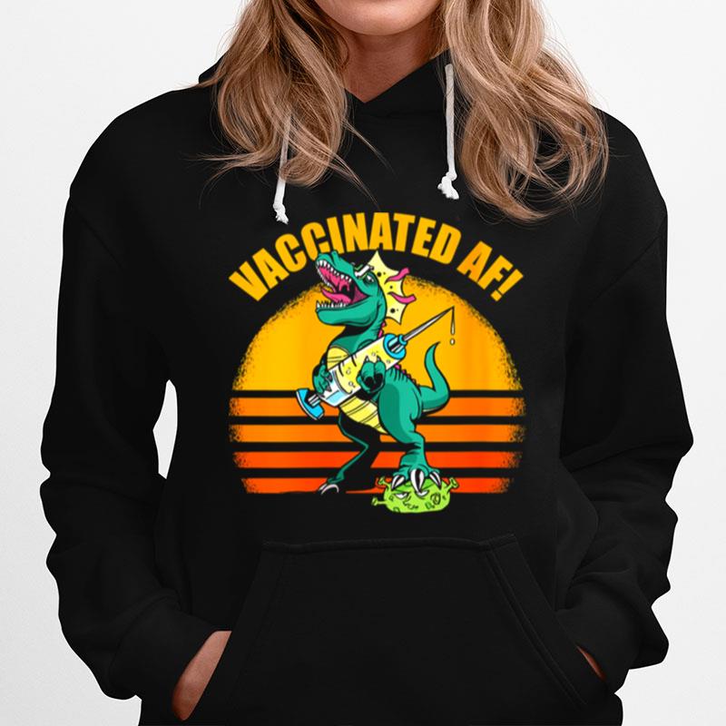 Womens Vaccinated Af Pro Vaccine Vaccination Hoodie