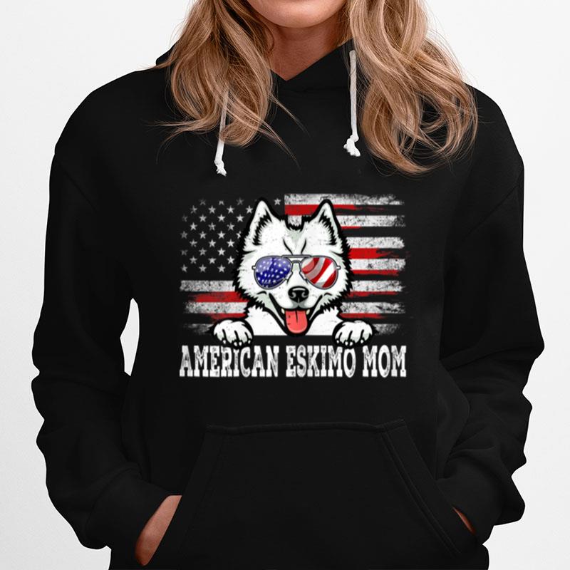 Womens Vintage American Eskimo Mom American Flag Mothers Day T B0B3Spzv3K Hoodie