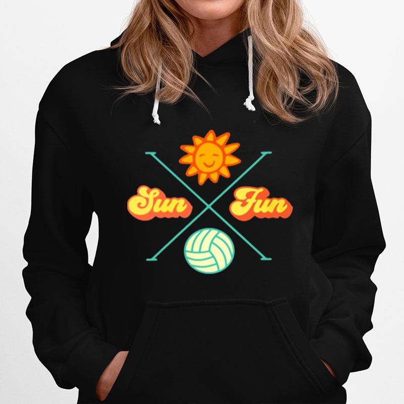 Womens Volleyball Beach Sun Fun Hoodie