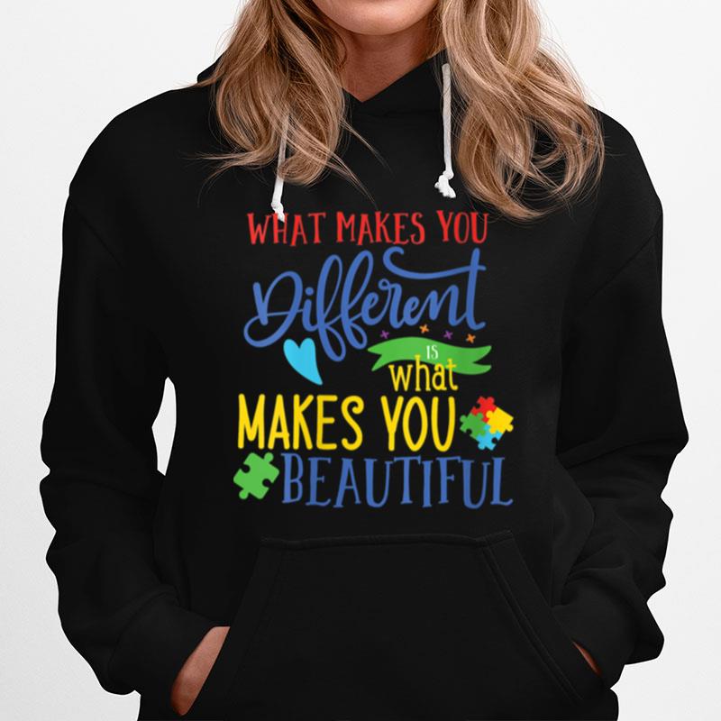 Womens What Makes You Different Makes You Beautiful Autism Hoodie