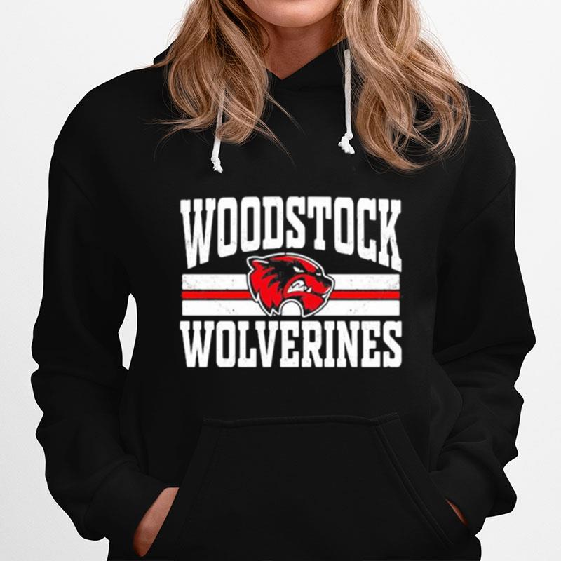 Woodstock High School Wolverines Logo Hoodie