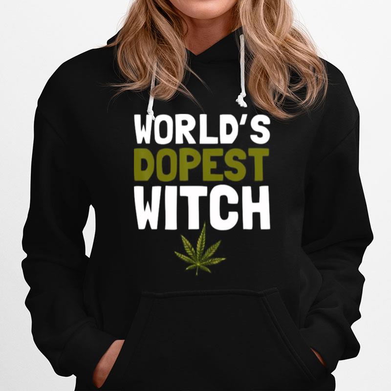 Worlds Dopest Witch Weed Marijuana Funny Halloween Hoodie