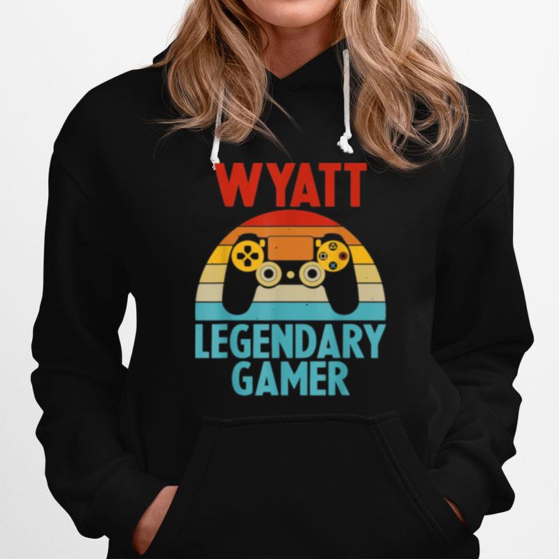 Wyatt Name Personalized Gaming Geek Birthday Hoodie