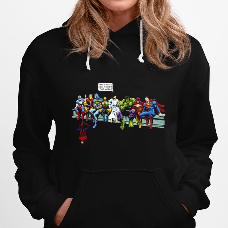 Xmas Jesus Gift And That Is How I Saved The World Superheroes Dc Marvel Hoodie