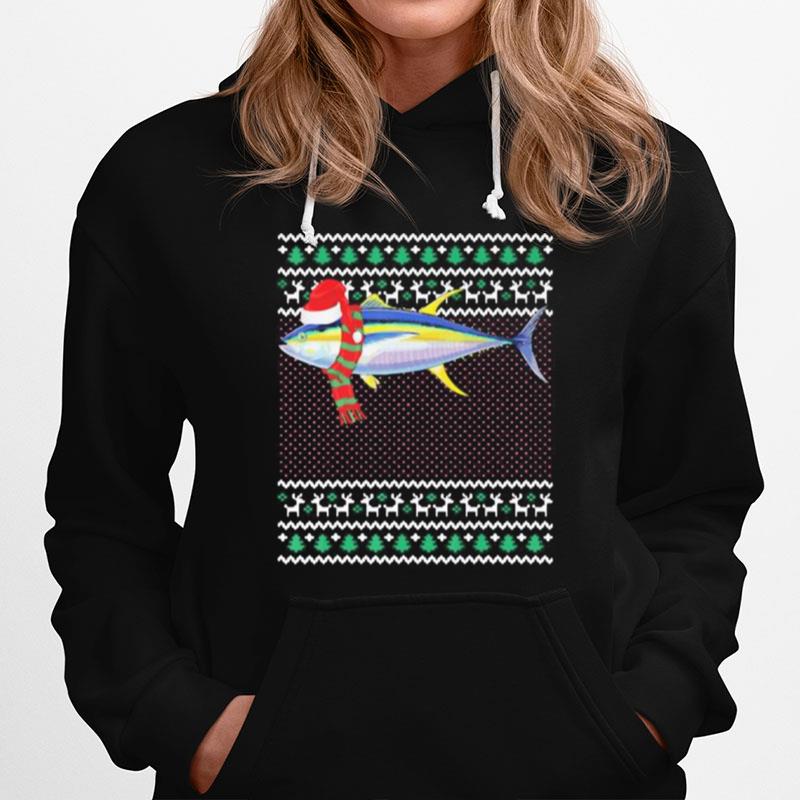 Xmas Santa Hat Yellowfin Tuna Hoodie
