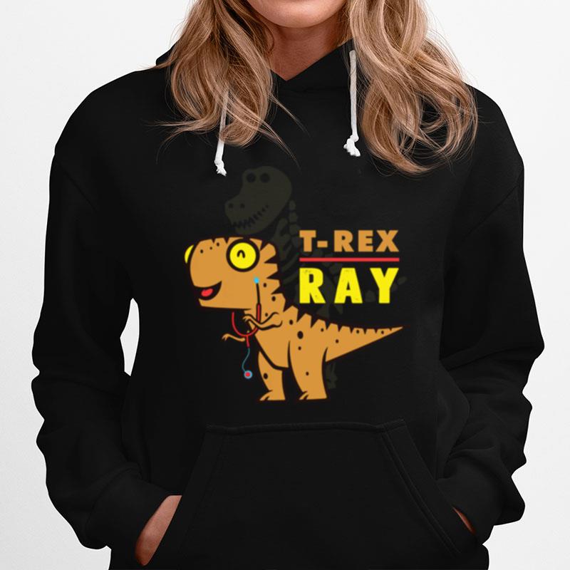 Xray Tech Trex Dinosaur Radiology Tech Cartoon Hoodie