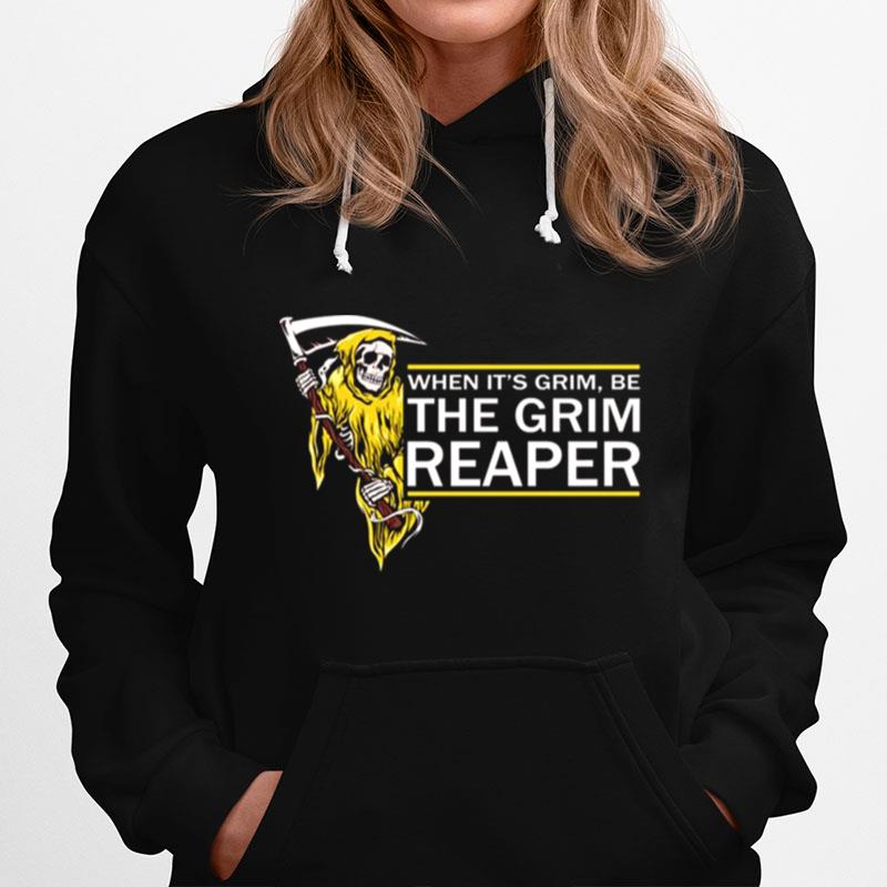 Yellow Design The Grim Reaper Halloween Hoodie