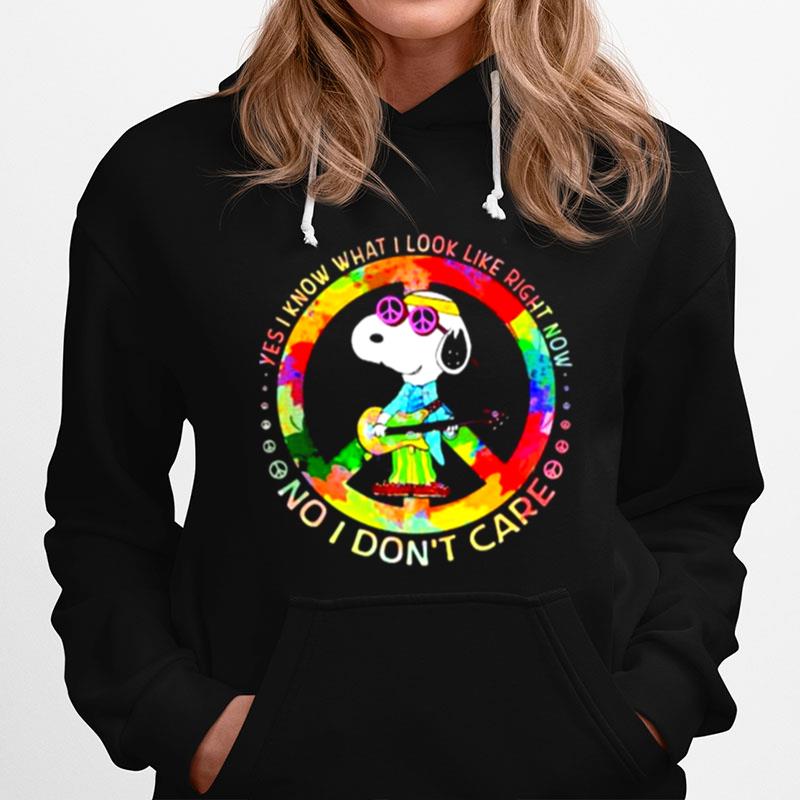 Yes I Know What I Look Like Right Now No I Dont Care Snoopy Watercolor Hoodie