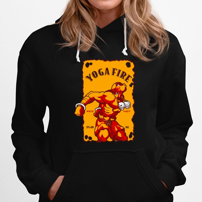 Yoga Fire Red Hot Liqueur Blended With Ciinnamon Whiskey Dhalsim Street Fighter Hoodie