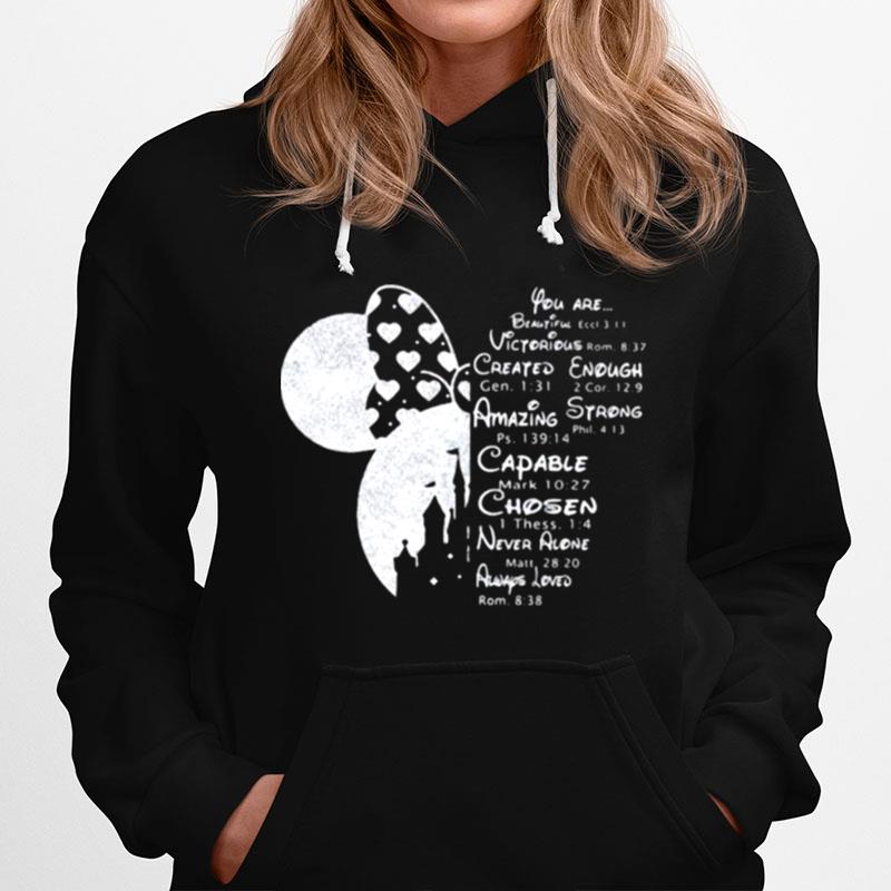 You Are Beautiful Created Enough Amazing Choeen Minnie Disney Bling Hoodie