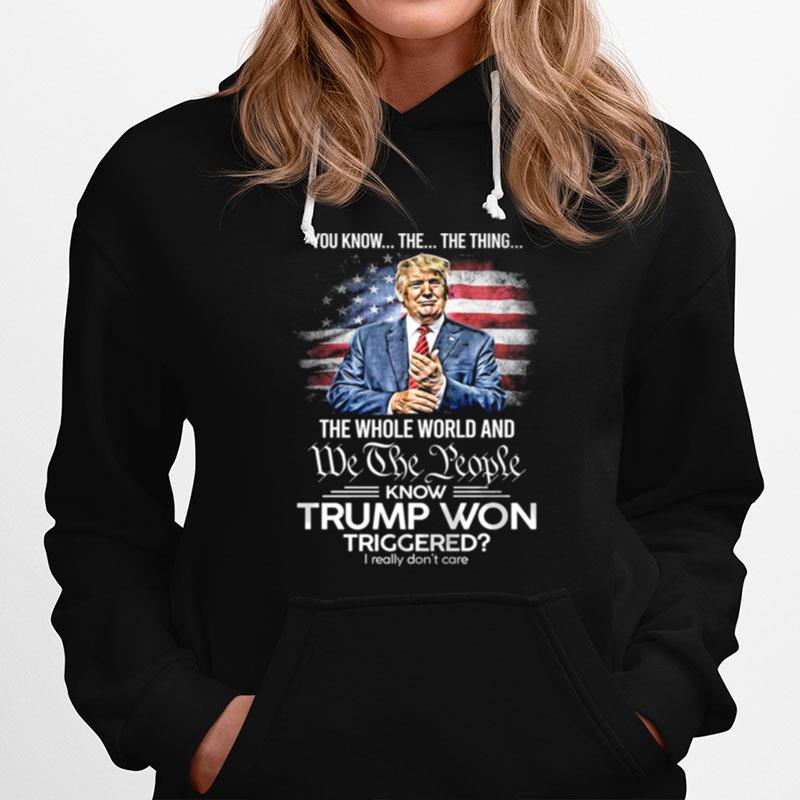 You Know The The Thing The We The People Know Trump Won American Flag Hoodie