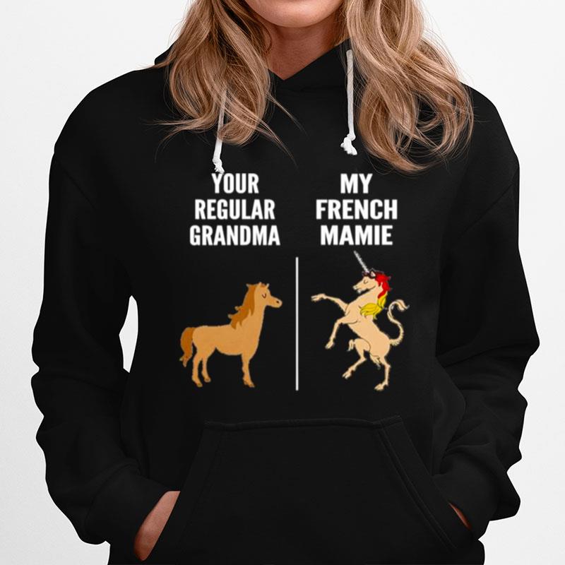 Your Regular Grandma Horse My French Mamie Unicorn Hoodie