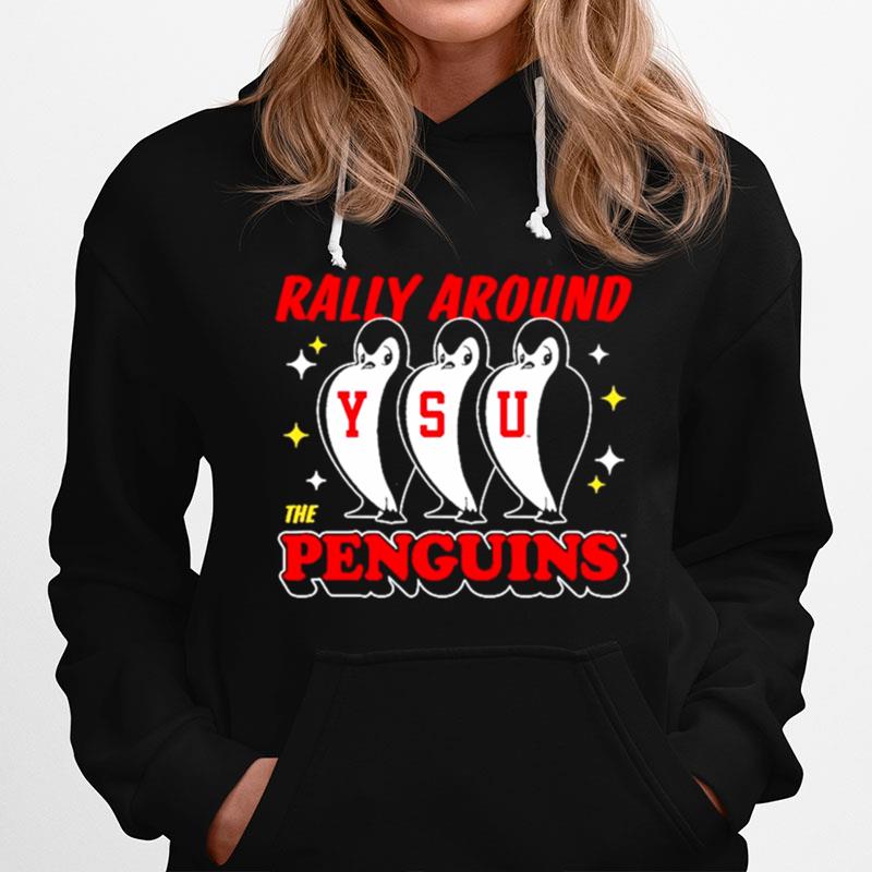 Ysu Retro Rally Around The Penguins Hoodie