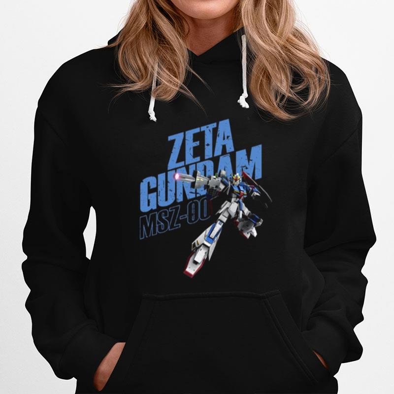 Zeta Gundam Typo Art Mobile Suit Gundam Hoodie
