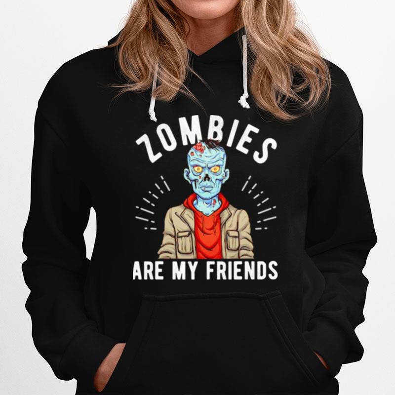 Zombies Are My Friends Monster Halloween Hoodie