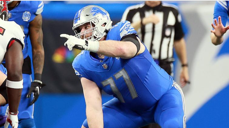 Frank Ragnow Exemplifies Lions' Grit, Overcomes Injury for Crucial Block Leading to Pivotal Touchdown vs. Buccaneers